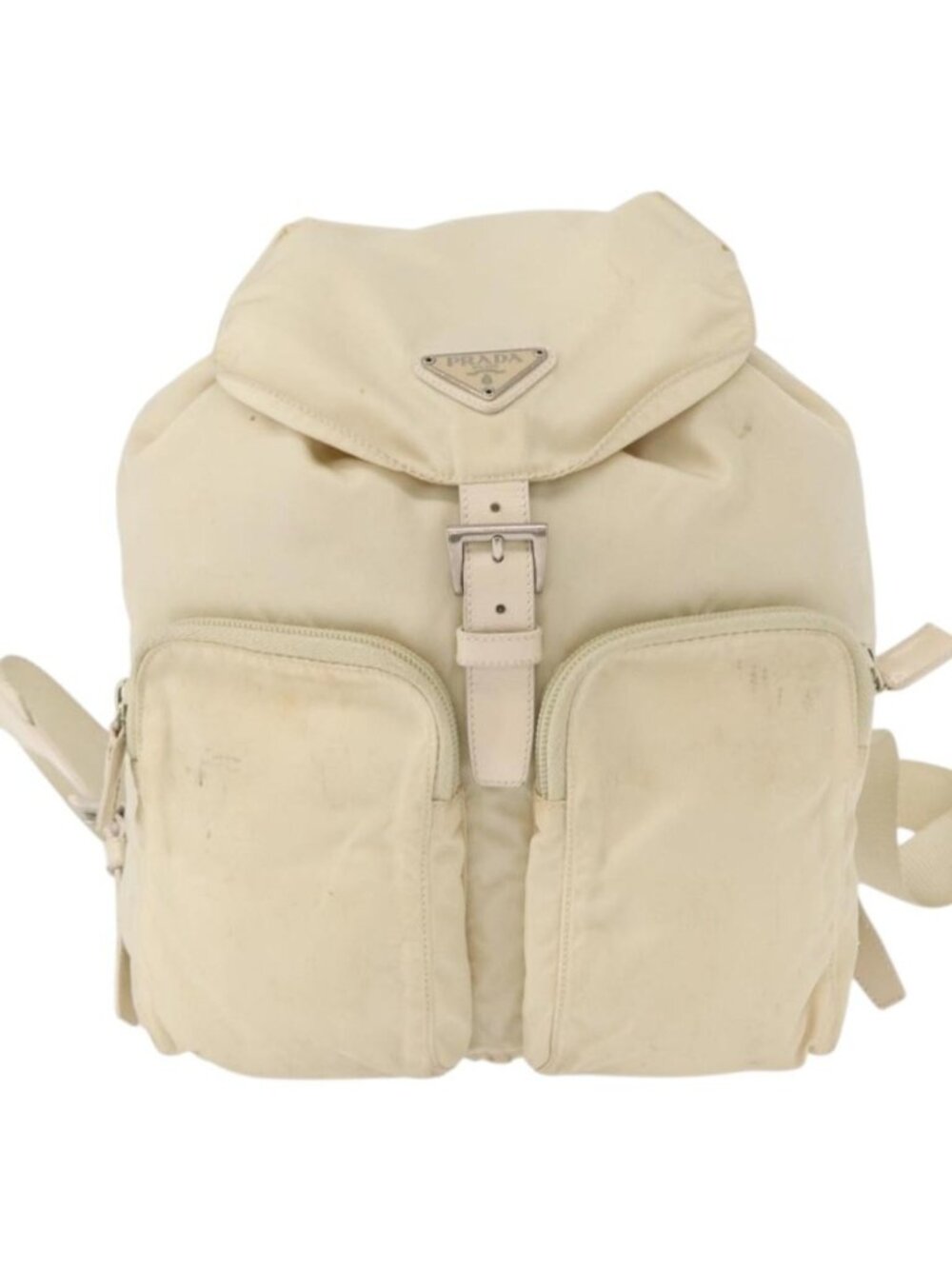 PRADA Backpack Nylon White Silver - Picture 9 of 16